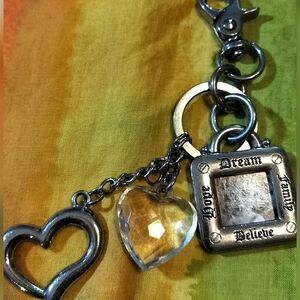 Silver Reflections keychain with large charms